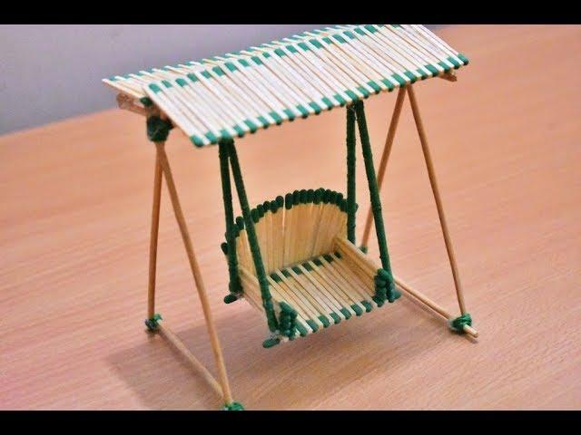 Matchstick Art and Craft Ideas | How to Make Matchstick Miniature Swing | Matchstick Jhula