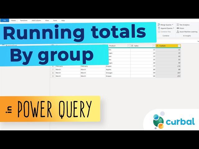 Running totals by subcategory in Power Query!!