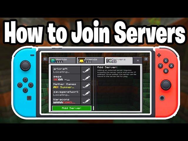 How To Join Servers On Minecraft Nintendo Switch! - Step By Step