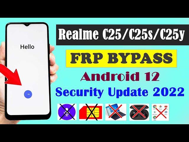 Realme c25 FRP bypass android 12 | New Method 2022 | Realme android 12 FRP unlock C25s/C25y no PC