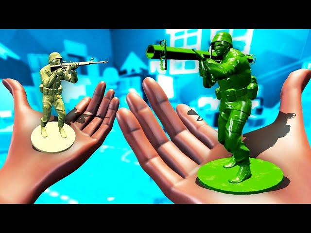 Toy Soldier BATTLES in Virtual Reality (Plastic Battlegrounds VR)