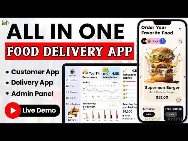 All In One Food Delivery App | Build Food Ordering App | Live Demo