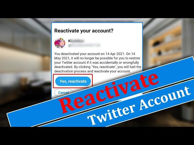 How to Reactivate your Twitter Account (2021)