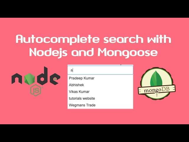 Autocomplete search suggestion using Nodejs and Mongoose | Autocomplete search on textbox in nodejs