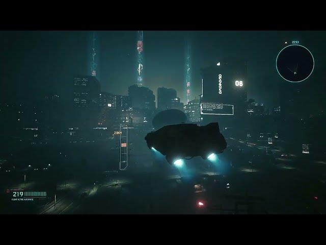 Cyberpunk 2077 - Bladerunner Flying Cars (Chill Video)