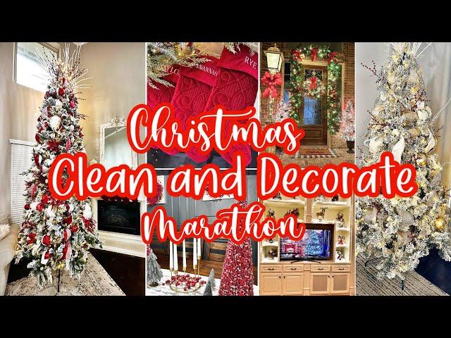 CLEAN AND DECORATE WITH ME FOR CHRISTMAS MARATHON / CHRISTMAS DECORATIONS