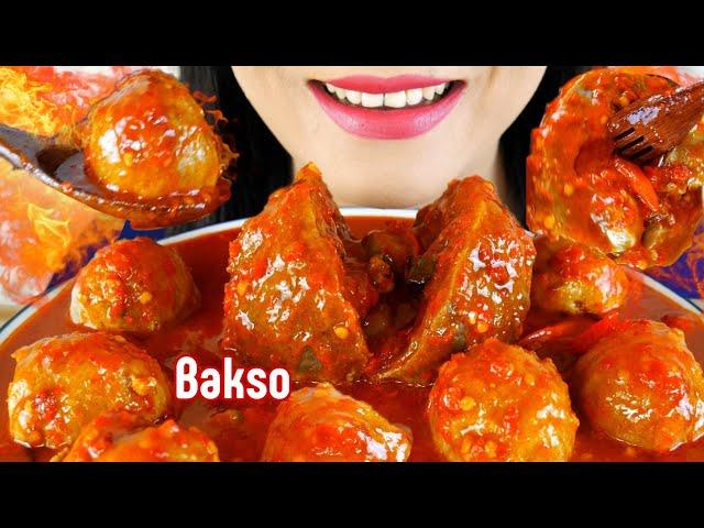 ASMR BAKSO BERANAK DALAM KUAH LAVA | EATING SOUNDS