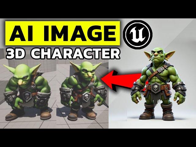 AI Image to 3D Game Ready Character Model | Unreal Engine 5 (Tutorial)