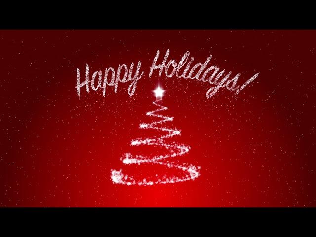 Happy Holidays Snow Christmas Tree Animation Motion Background Stock Video Footage Free For Editing