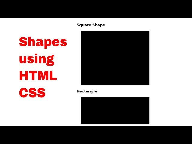 How to create shapes using HTML & CSS | YouTube Tutorials Tuts