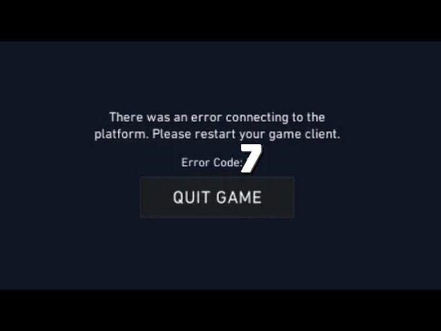 How to Fix Valorant Error Code 7 - Connection Problem Solved 2023