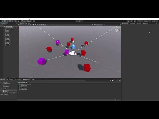 Changing material of the closest object Unity