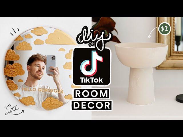 Recreating VIRAL TIK TOK DIY Projects + Room Decor ️ Aesthetic + Simple Decor Ideas!