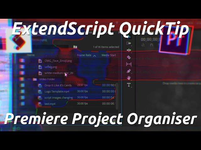 Adobe Premiere Scripting QuickTip - Project Organiser Script