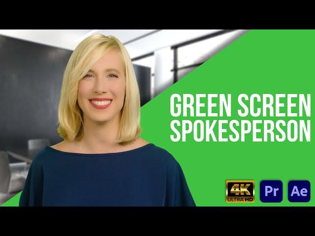 Green screen presenter gig. Fiverr spokesperson female video.