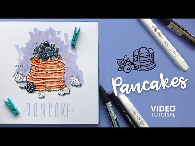 Tutorial marker drawing. Pancakes