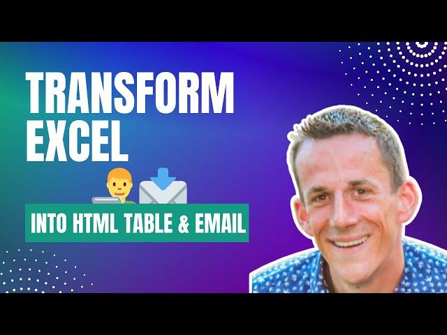 Transform Excel Data into HTML Table and Email: Power Automate #PowerAutomate #Outlook