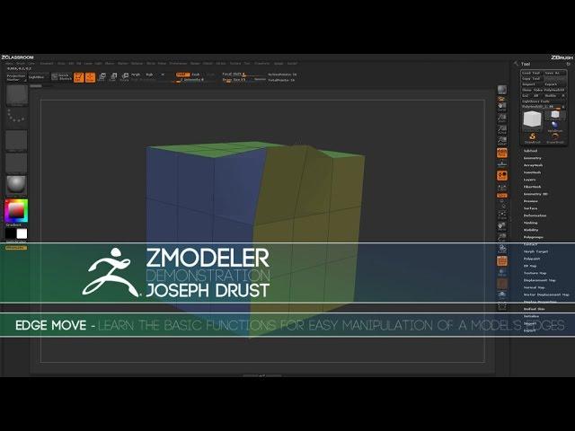 ZBrush ZModeler Edge Actions - Edge Move