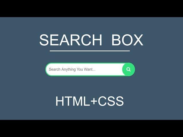 Stylish Search Box With Icon | with HTML CSS by Learn web code