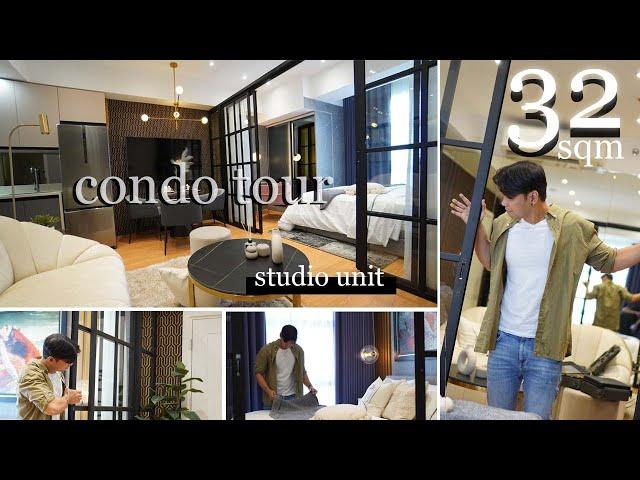 Interior Design/ 32 sqm / Studio Unit / Condo Tour / Twin Oaks Place / Mandaluyong Ph