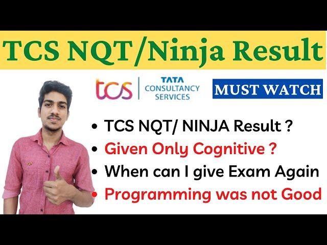 TCS NQT Result 2021| TCS NINJA Results 2022 | TCS NQT Results Doubts | TCS Programming & Cognitive