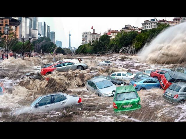 Turkey Right Now! Historic Flooding hits Istanbul, heavy rain flooded streets and homes