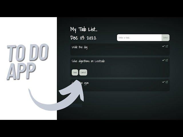 How to Build a Todo List App with Local Storage for Beginners - HTML, CSS & JavaScript