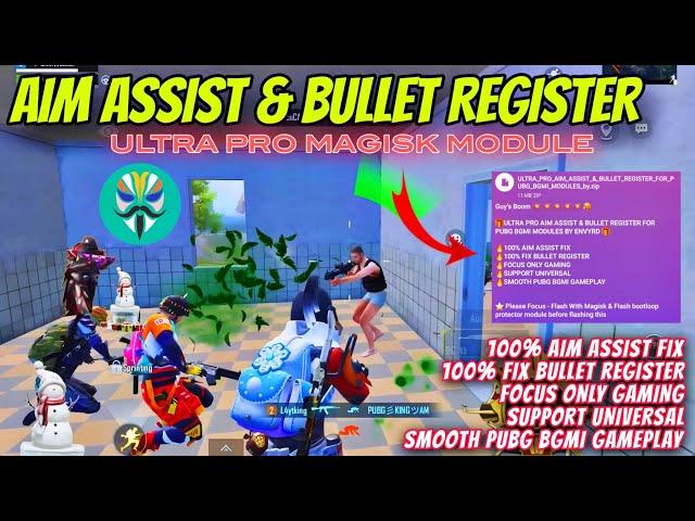 How To Get Fixed Aim Assist In PUBG | Best Magisk Modules For BGMI | 120Fps | Lag Fix | Headshot 