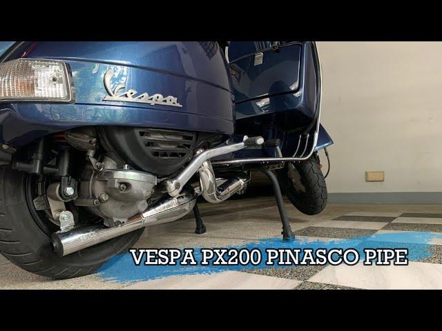 VESPA PX200 PINASCO RACING EXHAUST PIPE INSTALL / SOUND PROFILE