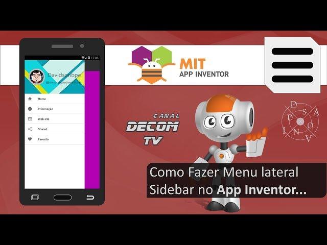 COMO CRIAR MENU LATERAL SIDEBAR NO APP INVENTOR