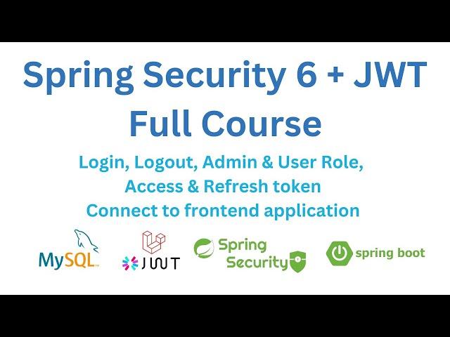 Spring Boot Security & JWT Full Course | JWT Token | Authentication | Roles | Login | 2024 Latest