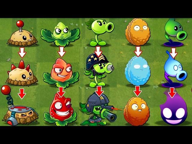 Pvz 2 Discovery - All Plants Evolution NOOB - PRO - HACKER