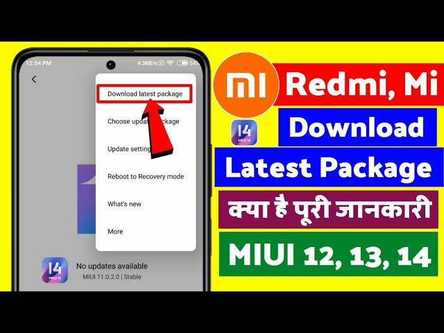 Download Latest Package Kya Hai | download latest package in miui 13,12 | package, miui kya hota hai