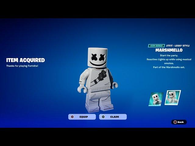 How To Get Marshmello Skin NOW FREE In Fortnite! (Unlock LEGO Marshmello Skin)