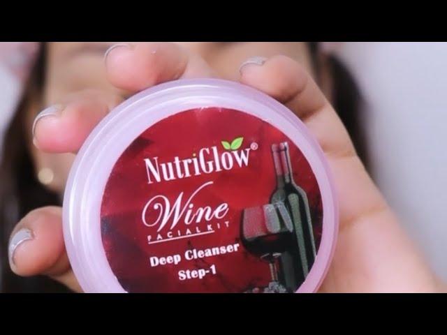 Step by Step Facial at Home|NutriGlow Wine Facial kit|Prettylilthings #facialathome #shorts