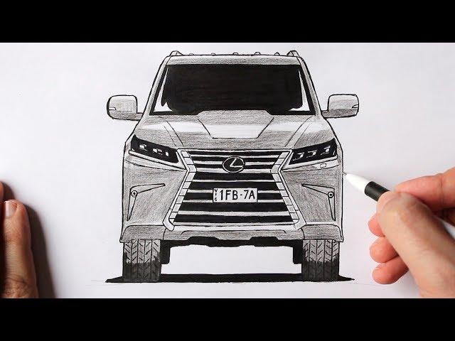 Как нарисовать машину Лексус 570 | Ehedov Elnur