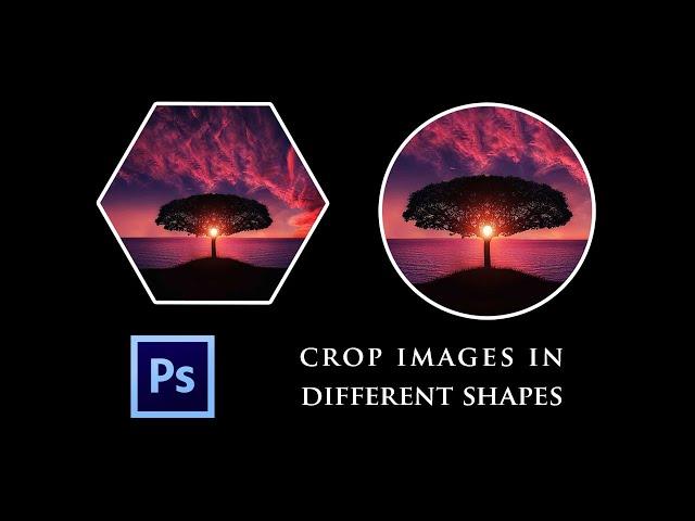 How to crop image in Photoshop | Crop In Circle and different shapes in Photoshop