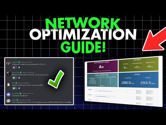 NETWORK OPTIMIZATION GUIDE! (Lower Ping, Reduce Bufferbloat, and Jitters)