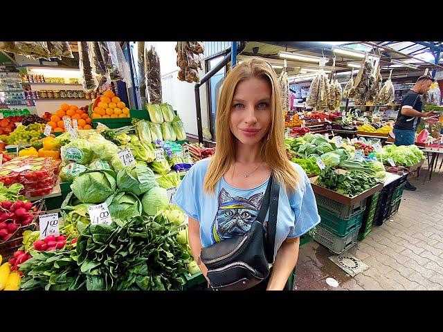 РЫНОК В ПОЛЬШЕ. ЦЕНЫ НА ПРОДУКТЫ. ОВОЩИ, ФРУКТЫ, МЯСО, СЫР, КОЛБАСА. СТАРЫЙ КЛЕПАРЬ ПОЛЬША.