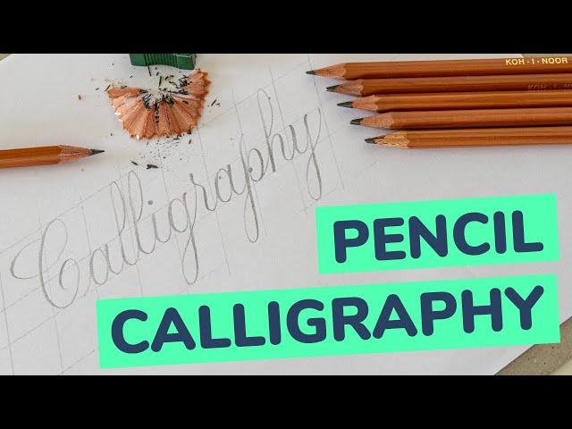 Pencil Calligraphy Tutorial For Beginners (+FREE Worksheets)