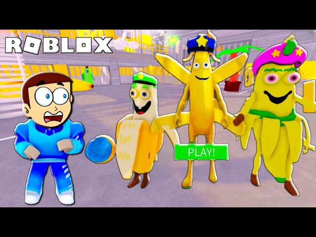Roblox Banana Police Family Prison Run Escape Obby | Shiva and Kanzo Gameplay