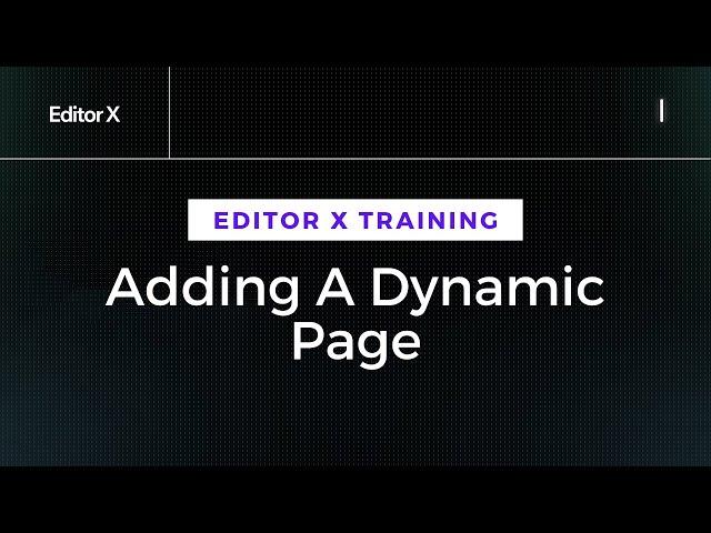 How To Add A Dynamic Page in Wix Editor X | Wix Corvid Tutorial