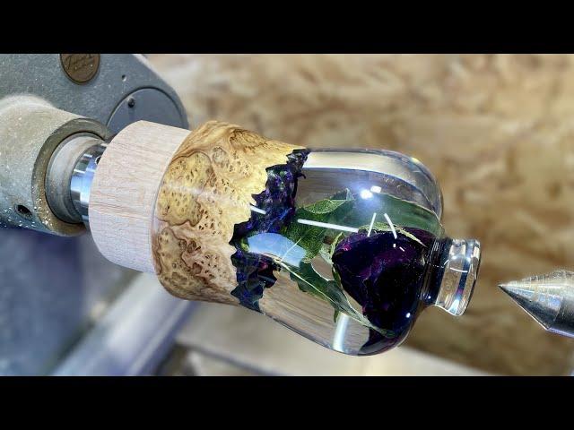 The Enchanted Rose - Ornamental Hybrid Woodturning