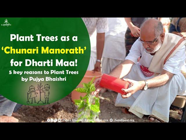 Plant Trees as a ‘Chunari Manorath’ for Dharti Maa! 5 key reasons to #PlantTrees by Pujya Bhaishri