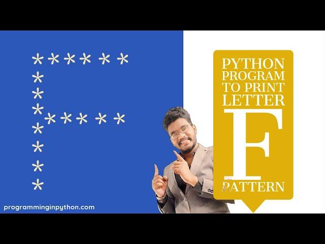 Python Program to Print Pattern of Letter F || Pattern Programming