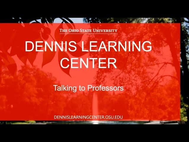 How to Talk to College Professors: On-Demand Workshop