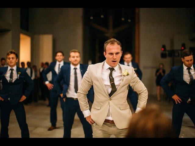 Groom Surprises Bride with Best Groomsmen Dance Ever