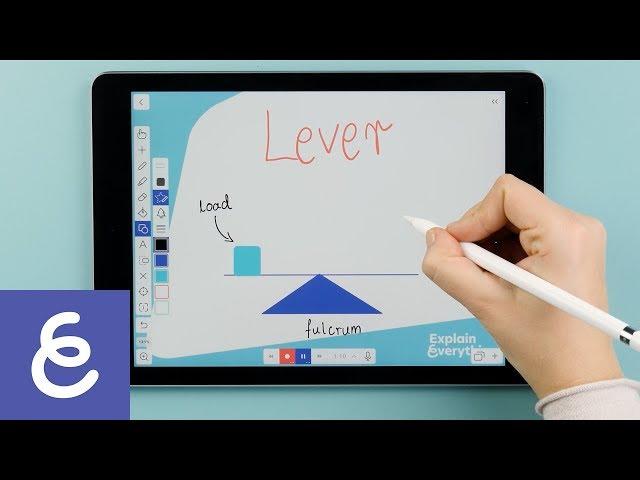 Apple Pencil with Explain Everything   Freeform Shape Tool