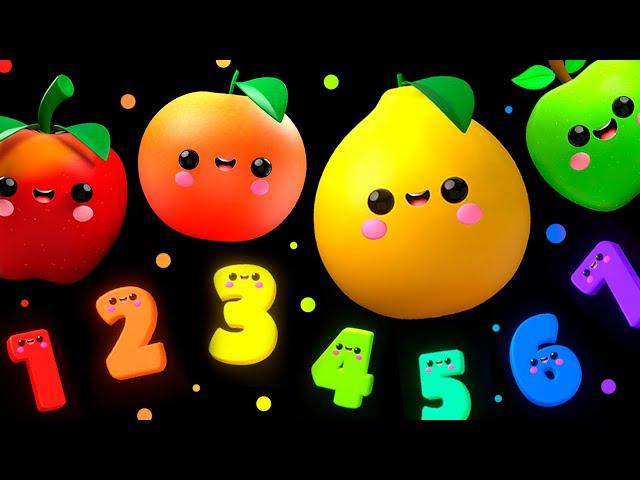 DANCING FRUIT with the Numbers ‍ Sensory Video