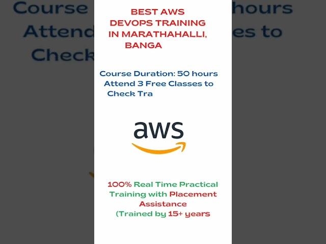 Best AWS DevOps Training100% Real time training with Placement94% learners placed in Top MNCs‼️